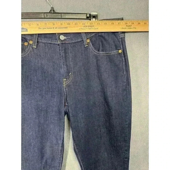 Levis 415 Jeans Women's 31 Relaxed Bootcut Mid Rise Blue Denim Stretch Dark Wash - Picture 5 of 8